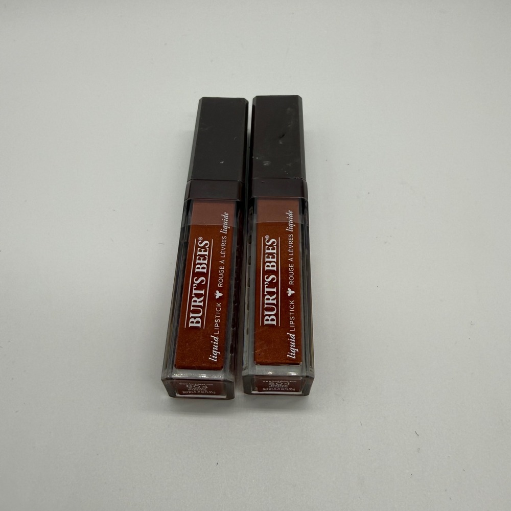 Burt's Bees 804 Peony Puddle Liquid Lipstick Moisturizing Glossy‎ 2 Pack Pink